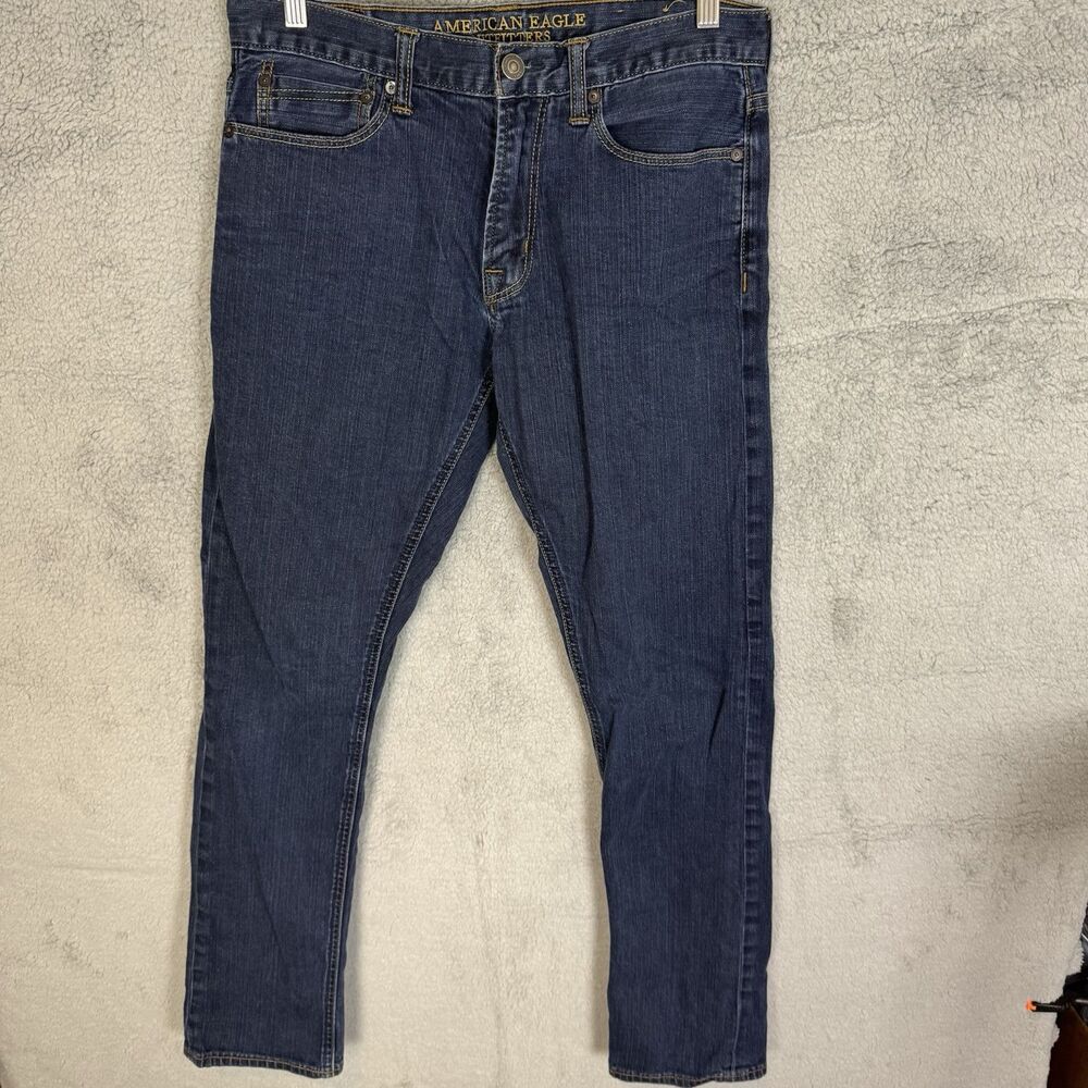 American Eagle Jeans Mens 32x32 Blue Denim Slim Fit Cotton Stretch